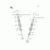 Схема вузла: Рокер & Клапан для Kawasaki ZR1100 Zephyr 1100RS