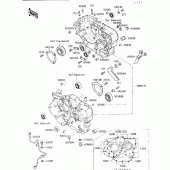 Схема узла: Картер двигателя для Kawasaki KL650 KLR650