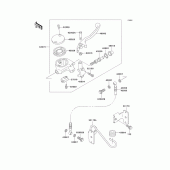 Схема вузла: Передній гальмівний циліндр для Kawasaki VN800 Vulcan 800
