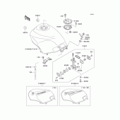 Схема вузла: Паливний бак(1/2) для Kawasaki EX250 Ninja 250