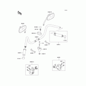 Схема вузла: Кермо & Пульт управління рульовим для Kawasaki VN1500 Vulcan 1500 Nomad Fi