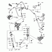 Схема вузла: Задній гальмівний циліндр Kawasaki ZX1000 Ninja 1000 ABS