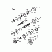 Схема узла: Трансмиссия для Kawasaki KLX250 KLX250