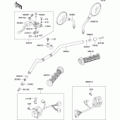 Схема вузла: Кермо (ER500-A1) для Kawasaki ER500 ER-5