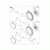 Схема узла: Колеса (Шины) для Kawasaki KLX250 D-Tracker X