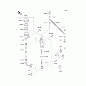 Схема вузла: Задній гальмівний циліндр для Kawasaki EX500 GPZ500S