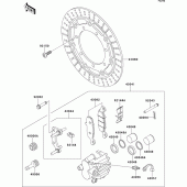 Схема узла: Передний тормоз для Kawasaki VN1500 VN1500 Classic