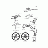 Схема вузла: Decals(Orange) для Kawasaki ZR1000 Z1000 ABS