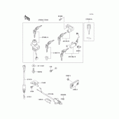 Схема вузла: Замок запалювання для Kawasaki EX250 GPX250R