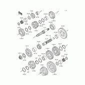 Схема вузла: Transmission(zx600de069248-) для Kawasaki ZX600 Ninja ZX-6