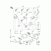 Схема вузла: Ignition switch/locks/reflectors для Kawasaki ZX600 Ninja ZX-6