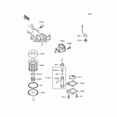 Схема вузла: Масляний насос & Масляний фільтр для Kawasaki EL250 Eliminator 250SE