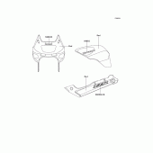Схема узла: Наклейки (Red; e12; ca, us) для Kawasaki ZX600 Ninja ZX-6