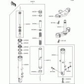 Схема вузла: Вилка передньої осі для Kawasaki ZR550 Zephyr
