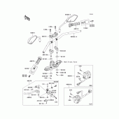 Схема вузла: Кермо & Пульт управління рульової для Kawasaki ER650 ER-6N ABS
