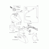 Схема вузла: Інформаційні наклейки для Kawasaki VN1500 VN1500 Classic Tourer
