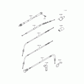 Схема узла: Тросики для Kawasaki KLX650 KLX650 Motard