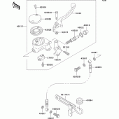 Схема узла: Передний тормозной цилиндр для Kawasaki VN1500 VN1500 Classic