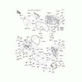 Схема вузла: Engine cover(s)(1/2) для Kawasaki VN900 Vulcan 900 Custom