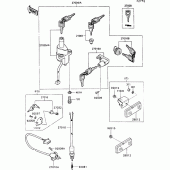 Схема вузла: Замок запалювання для Kawasaki VN750 VN750 Twin