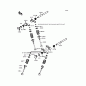 Схема узла: Рокер & Клапан для Kawasaki ZX400 ZXR400