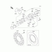 Схема узла: Задний тормоз (D4/d5) для Kawasaki KX100