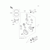 Схема вузла: Колінвал/поршень для Kawasaki KX85 KX85