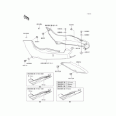 Схема вузла: Side covers/chain cover(1/2) для Kawasaki EX500 GPZ500S