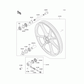 Схема вузла: Front wheel для Kawasaki KZ1000 Police