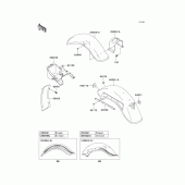 Схема вузла: Fenders(1/2) для Kawasaki VN800 Vulcan 800 Classic