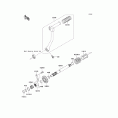 Схема вузла: Kickstarter mechanism для Kawasaki KLX110 KLX110