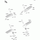 Схема узла: Подножки для Kawasaki ZX750 ZXR750