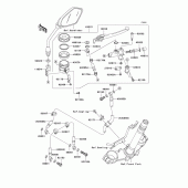 Схема узла: Передний тормозной цилиндр для Kawasaki ZR750 Z750
