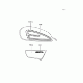 Схема узла: Наклейки (Синий) для Kawasaki BJ250 250TR