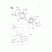 Схема вузла: Headlight(s) для Kawasaki VN1500 Vulcan 1500 Drifter