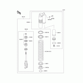 Схема вузла: Амортизатор для Kawasaki KX125