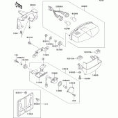 Схема узла: Taillight(s) для Kawasaki EX500 EX500