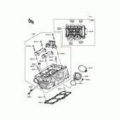 Схема вузла: Головка циліндра для Kawasaki ER650 ER-6N