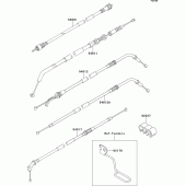 Схема вузла: Троси для Kawasaki ZR550 Zephyr
