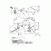Схема узла: Топливный бак (‾ZR400E-053272) для Kawasaki ZR400 ZRX