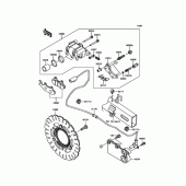 Схема вузла: Заднє гальмо для Kawasaki ER250 Z250 ABS