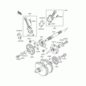Схема вузла: Колінчастий вал для Kawasaki VN400 Vulcan II
