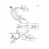 Схема вузла: Вихлопна система для Kawasaki ZR750 Zephyr