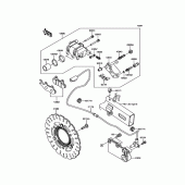 Схема вузла: Заднє гальмо для Kawasaki EX300 Ninja 300 ABS