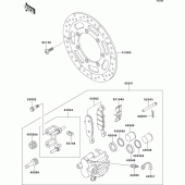 Схема вузла: Переднє гальмо для Kawasaki VN800 Vulcan 800 Drifter