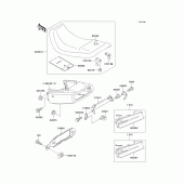 Схема вузла: Сидіння (1/2)(ex500-a7) для Kawasaki EX500 GPZ500