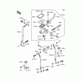 Схема вузла: Передній гальмівний циліндр для Kawasaki ZR400 ZRX