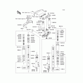 Схема вузла: Вилка передньої осі для Kawasaki VN2000 Vulcan 2000 Classic LT