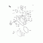 Схема вузла: Engine cover(s) для Kawasaki KX100