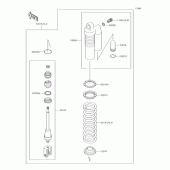 Схема вузла: Амортизатор для Kawasaki KX85 KX85-II